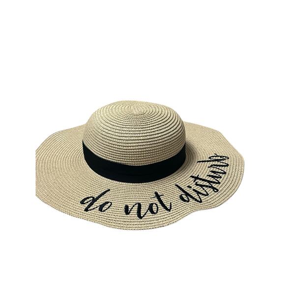 Brook + Bay “Do Not Disturb” Floppy Sun Hat | Wide Brim | Straw Beach Hat - Picture 15 of 16